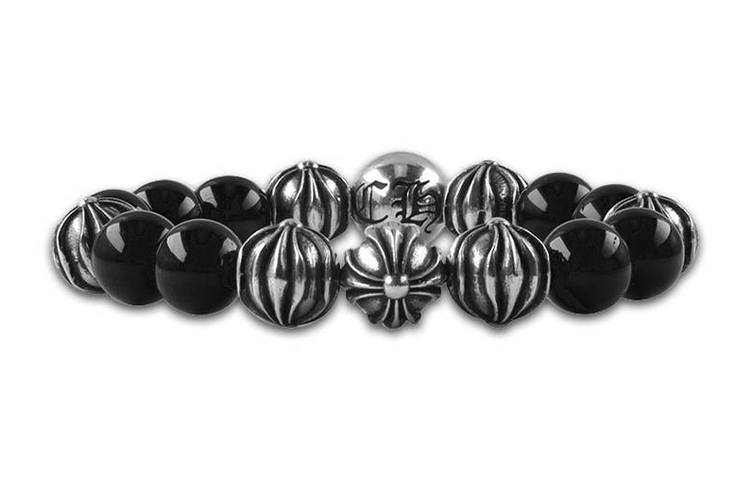 Chrome Hearts Chrome Hearts Obsidian Beaded Bracelets Unisex Black