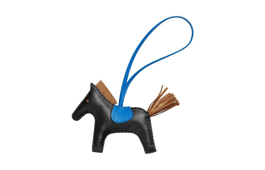 HERMES HERMES Charms Unisex Medium Size, Black Blue