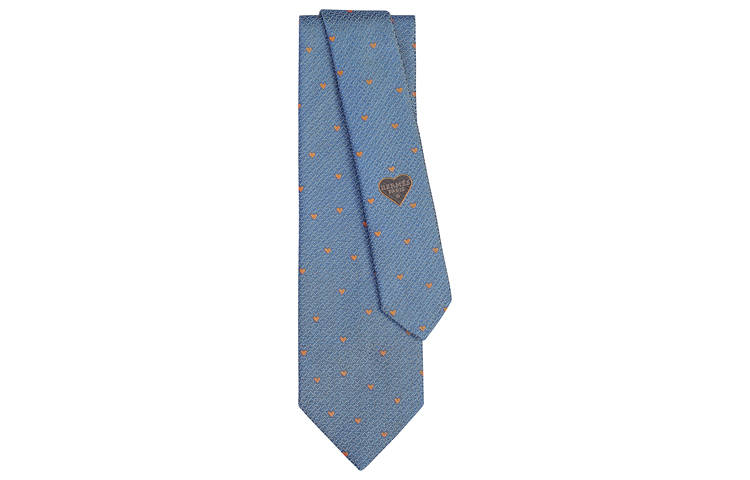 HERMES HERMES Darling Ties Men's Sky Blue/Orange