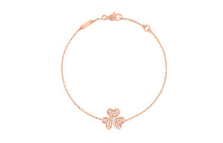 Van Cleef & Arpels Frivole Series 18K Gold Diamond Bracelets Unisex Rose Gold
