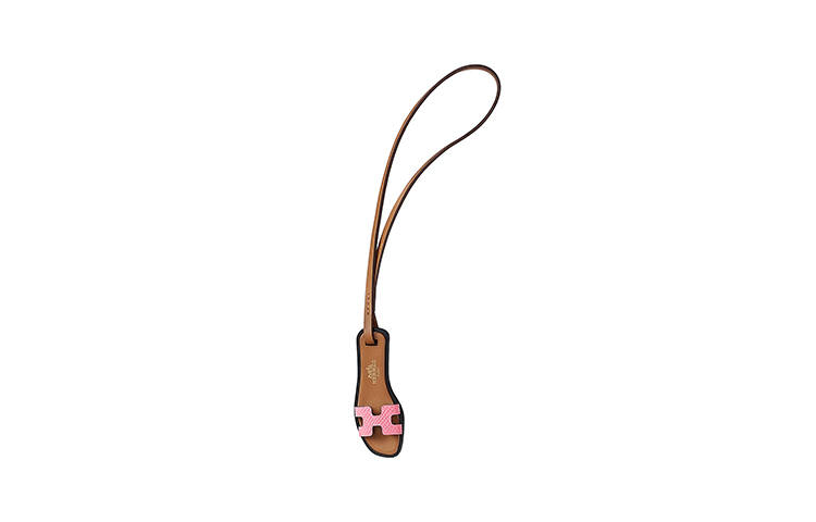 HERMES Fashion Trend Oran Nano Calfskin Charms Unisex Pink