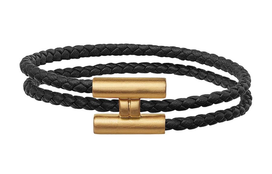 HERMES HERMES Metal Bracelets Unisex Black