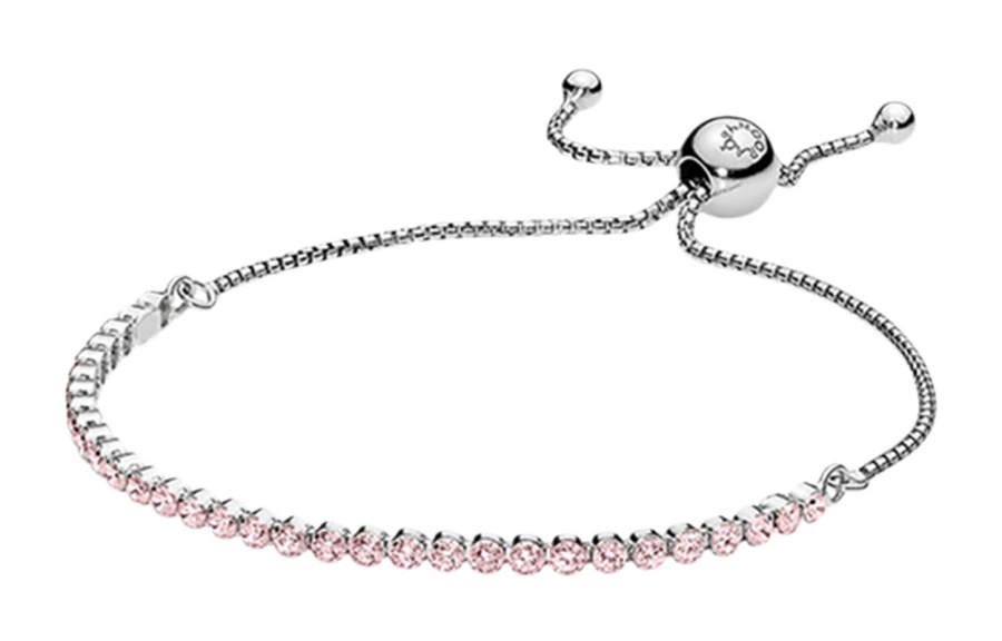 Pandora Women's Sparkling Strand Bracelet Pink