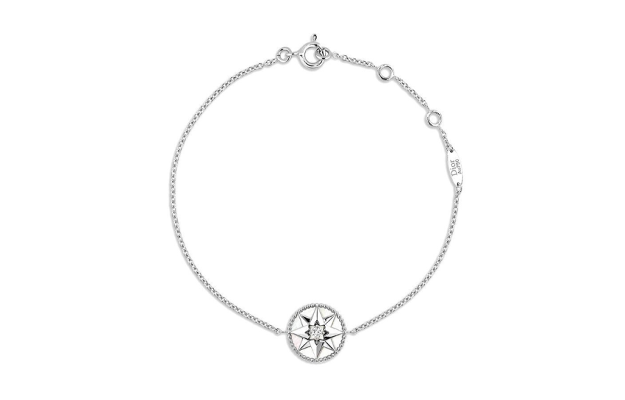 Dior 2010s 18k white gold Rose des Vents diamond bracelet