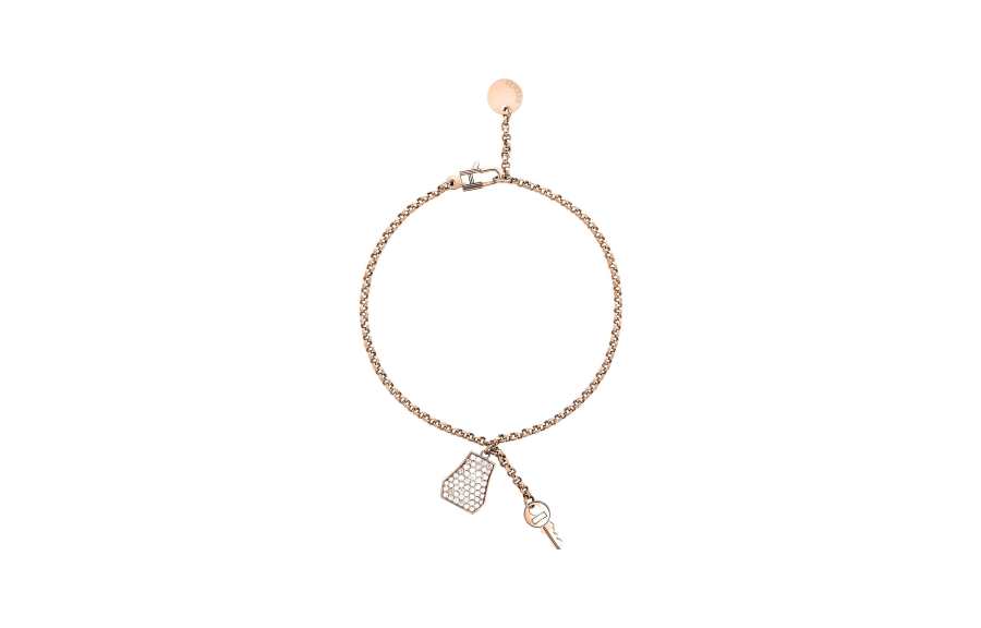HERMES Clochette Bracelets Women's Rose Gold