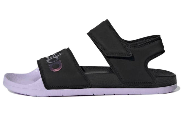 Adidas Adidas Adilette Sandal Cozy Breathable Black Purple Unisex Sandals 'Black Purple'