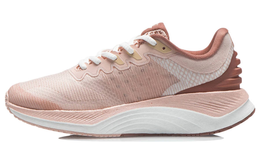 Li-Ning Li Ning YueYing Cushioning Abrasion Resistant Slip Resistant Low top Running Shoes Women's Peach Orange Pink