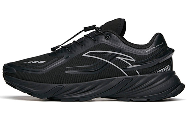 Anta Sports Slip Resistant Abrasion Resistant Cushioning Low top Running Shoes Men's Black