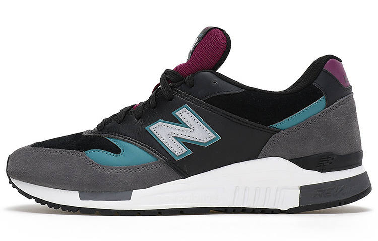 New Balance New Balance NB 840 Artificial Leather Cushioning Abrasion Resistant Breathable Low top Running Shoes Men's Black Gray