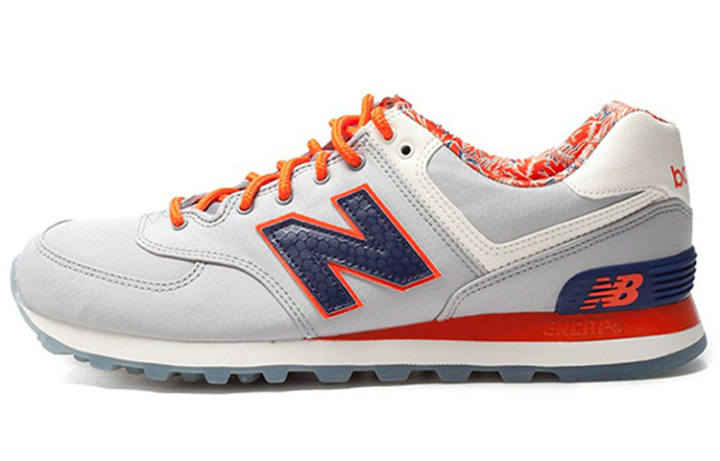 New Balance New Balance 574 Series Luau Low Top White/Orange