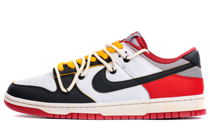 Nike Nike Dunk Skateboard Shoes Women's Low Top Black/White/Red