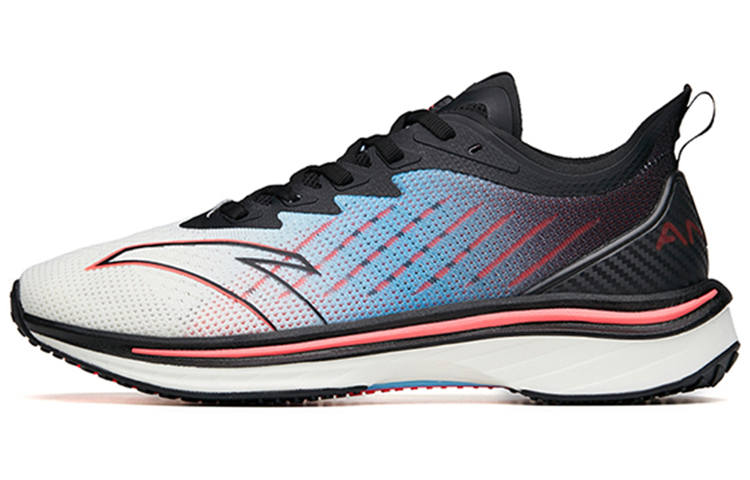 Anta MACH 1.0 Comfortable Cushioning Slip Resistant Abrasion Resistant Low top Running Shoes Men's White Blue Black