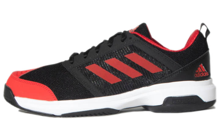 Adidas Adidas Comfortable Slip Resistant Abrasion Resistant Low top Running Shoes Men's Black Red