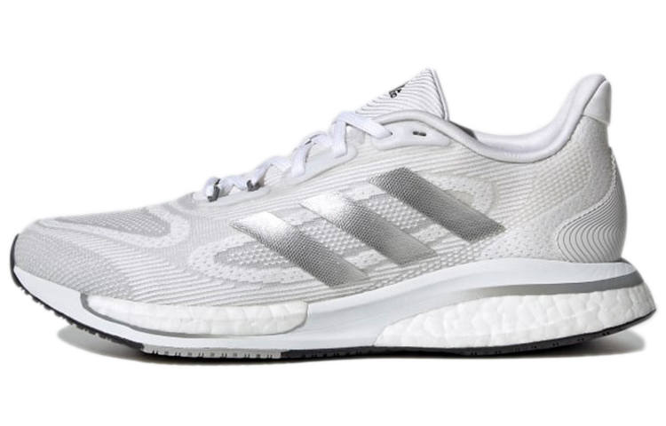 Adidas Adidas Supernova+ Breathable Cushioning Abrasion Resistant Slip Resistant Low top Running Shoes Women's White