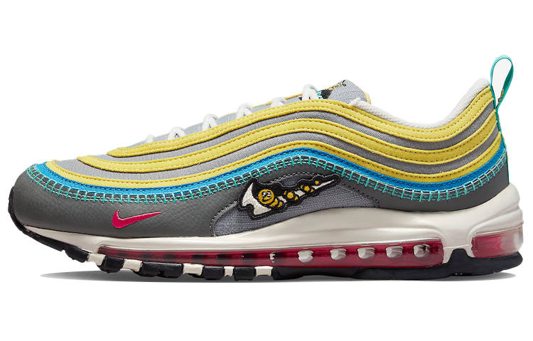 Nike Nike Air Max 97 Low top Casual Running Shoes Men's Gray Yellow Recyclable Material