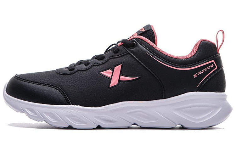 XTEP Running Shoes Women's Low Top Black/Pink/Red