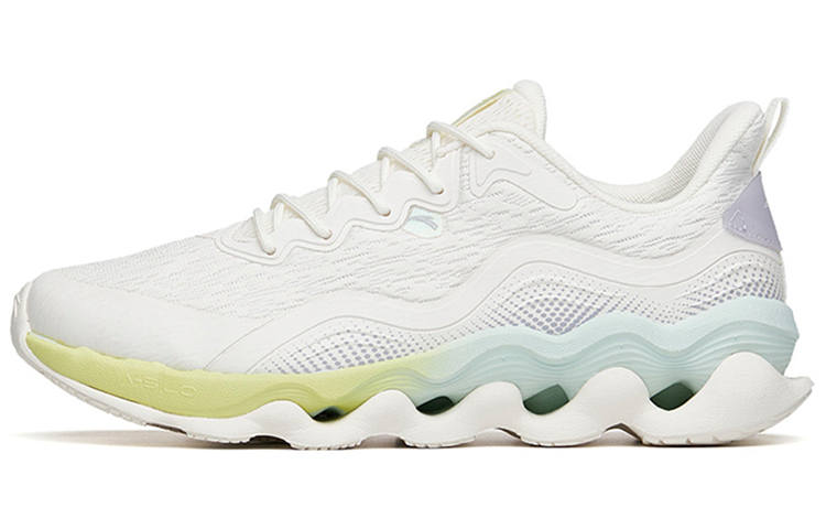 Anta Slip Resistant Abrasion Resistant Breathable Cushioning Low top Running Shoes Women's White Gray