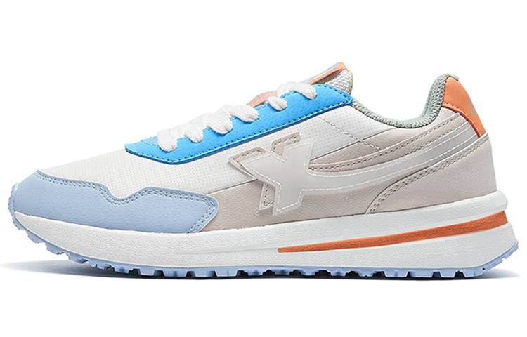 XTEP Slip Resistant Abrasion Resistant Low top Chunky Sneakers Women's White Blue