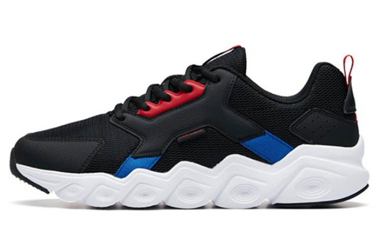 Anta Comfortable Cushioning Slip Resistant Low top Running Shoes Men's Black White Sports