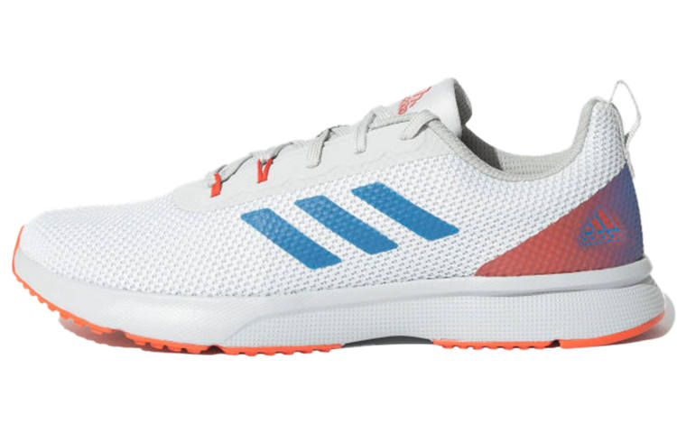 Adidas Adidas Glowrun Reflective Comfortable Abrasion Resistant Low top Running Shoes Men's White Red