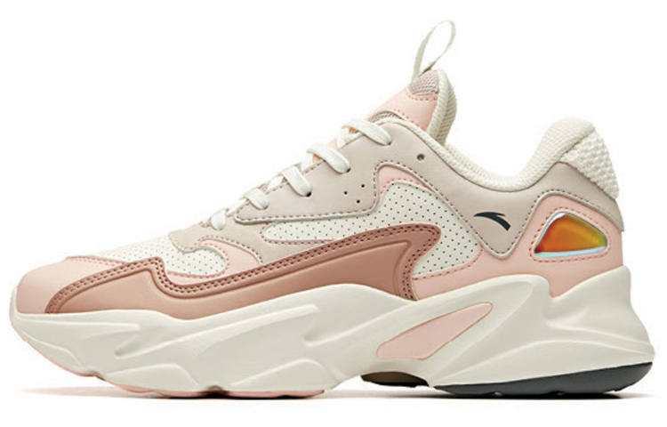 ANTA Chunky Sneakers Women's Low Top Gray/White/Pink