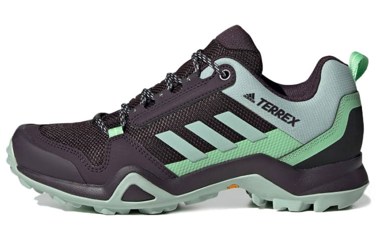 Adidas Adidas Terrex Ax3 Cushioning Slip Resistant Low top Outdoor Shoes Women's Purple Green