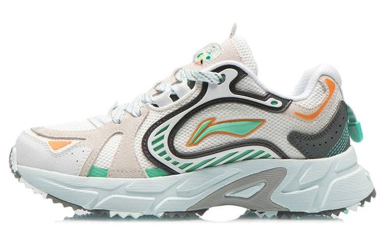Li-Ning Li Ning Running Shoes Women's Low Top Standard White/Dark Gray Green