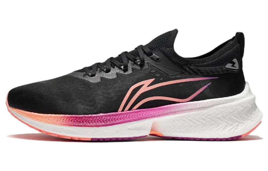 Li-Ning Li Ning Fabric Cushioning Slip Resistant Abrasion Resistant Low top 䨻 Running Shoes Men's Black