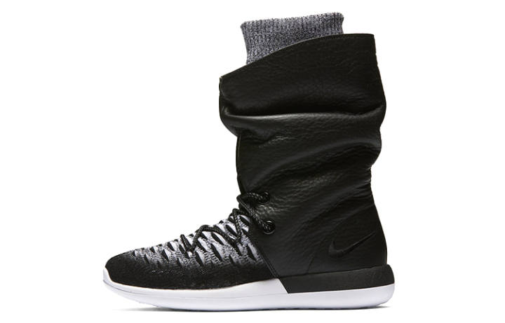 Nike Nike Roshe Two Hi Flyknit Black White Women's