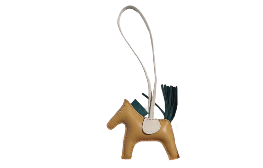 HERMES HERMES Sheepskin Charms Unisex Sesame