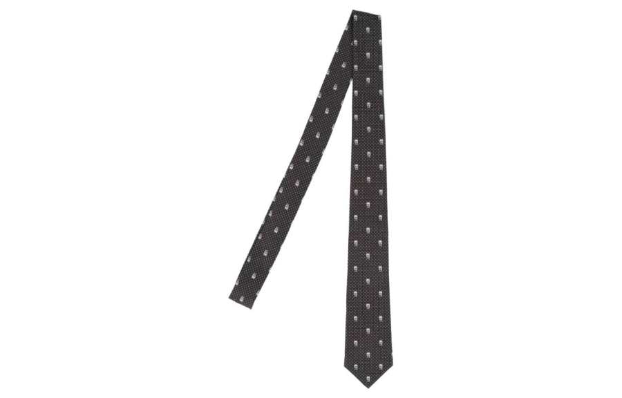 Alexander McQueen 【Previous Season】skull-print silk tie
