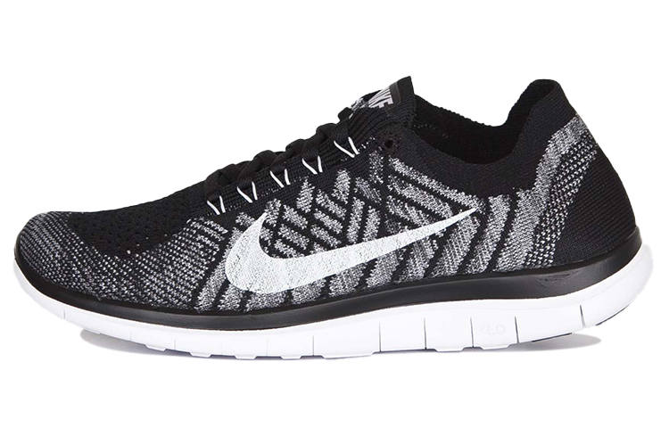 Nike Nike Free RN 4.0 Fabric Cushioning Slip Resistant Abrasion Resistant Low top Running Shoes Women's Black Gray