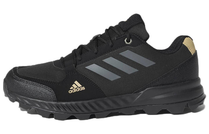 Adidas Adidas Rigket Lace Up Leather Slip Resistant Abrasion Resistant Low top Running Shoes Men's Black