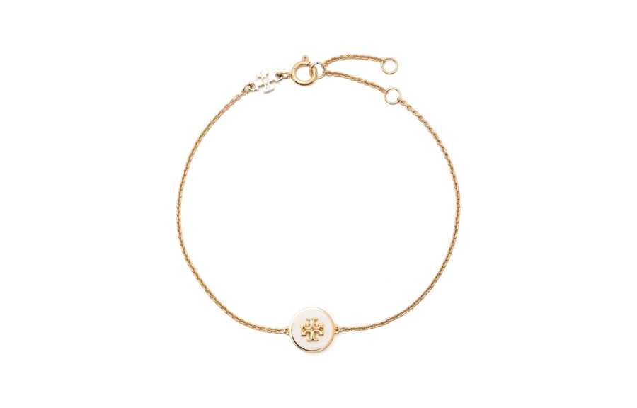 TORY BURCH TORY BURCH Kira Logo Pendant Chain Bracelet