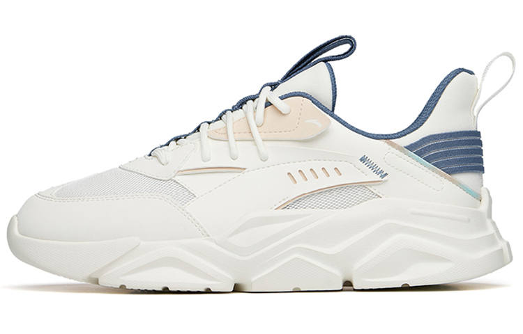 Anta Life Collection Cushioning, Slip Resistant, And Abrasion Resistant Low Top Sports Casual Shoes Blue White