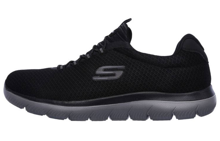 Skechers Summits Fabric Cushioning Abrasion Resistant Cushioning, Wear Resistant Low top Casual Shoes Men's Black