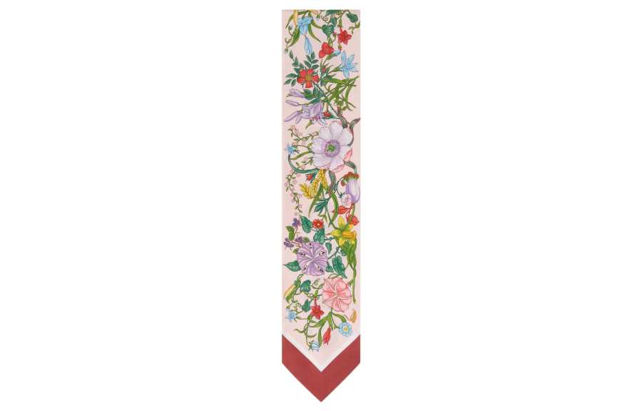 GUCCI Flora Silk Ties Women's Pink