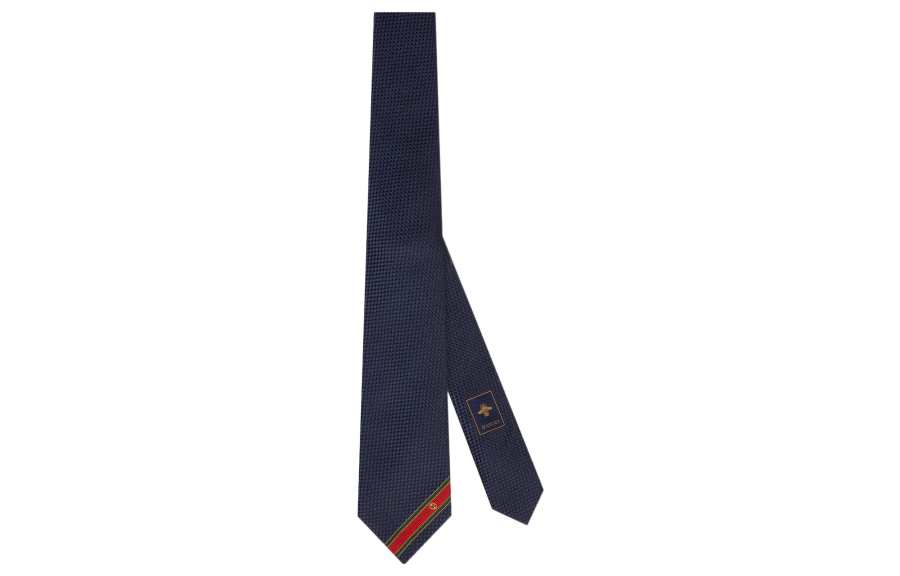 GUCCI Silk Ties Men's Marine Blue