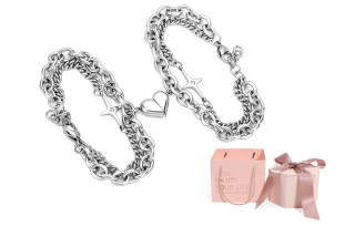 GENANX Bracelets Unisex Silver White