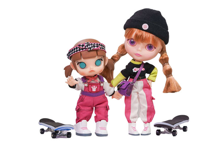 POP MART POP MART Molly &Blythe Gliding 2 Pack Set 14cm+15cm Cute Ball Jointed Dolls