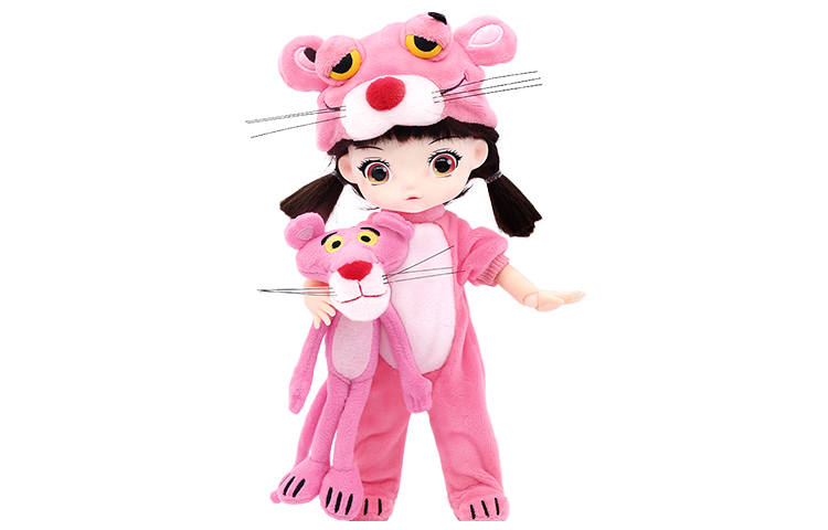 POP MART Viya Doll Pink Leopard, Trendy Figure 21cm Cute Ball Jointed Dolls