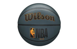 Wilson x NBA Pu Basketball Gray Green Size 7 Training Unisex