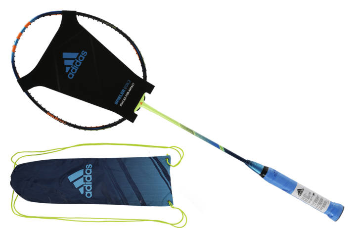Adidas Adidas Full Carbon Badminton Rackets Control Type All around Defense Advanced Level Yellow Blue