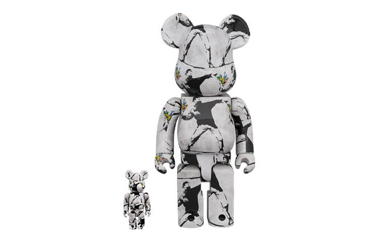 BE@RBRICK Banksy Flower Bomber Trendy Figures 7cm Tall/28cm Tall/70cm Tall
