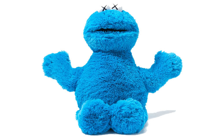 UNIQLO x KAWS X Sesame Street Cookie Monster KAWS Figures Blue Dolls Plush Doll Height 49cm