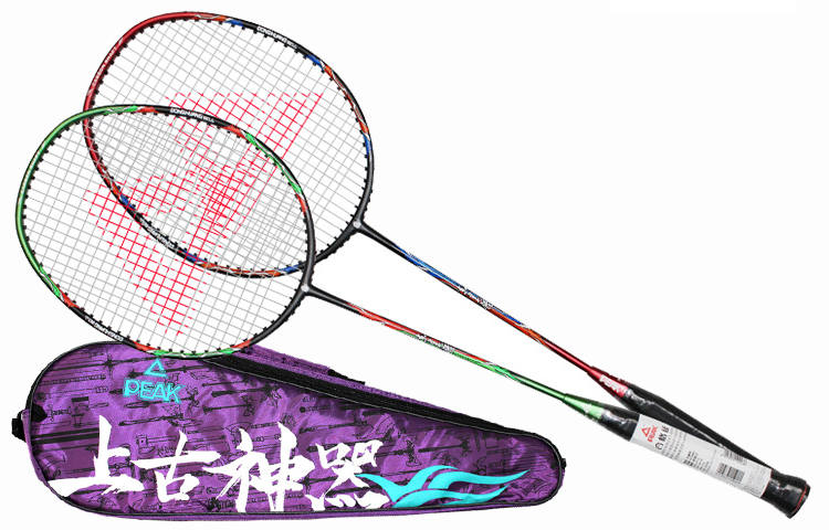 PEAK East King Clock Carbon Aluminum Badminton Rackets Offensive Type Heavy Head, Stiff Shaft Advanced Level 675mm 3UG2