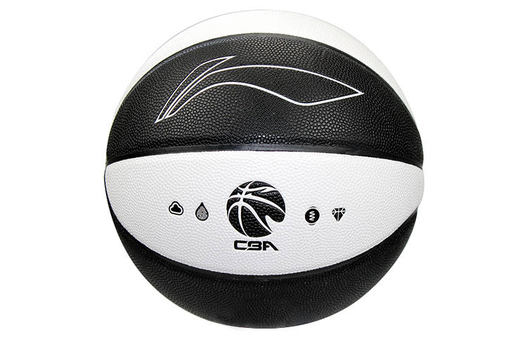 Li-Ning Li Ning CBA Collection Pu Basketball Black White Size 7 Training Unisex