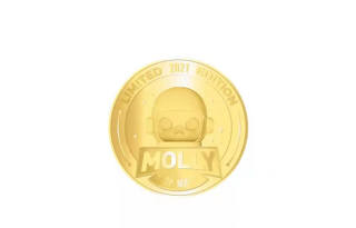 POP MART Molly Fifteen Anniversary Limited, Souvenir Coin Trend Based Products 3.5cm