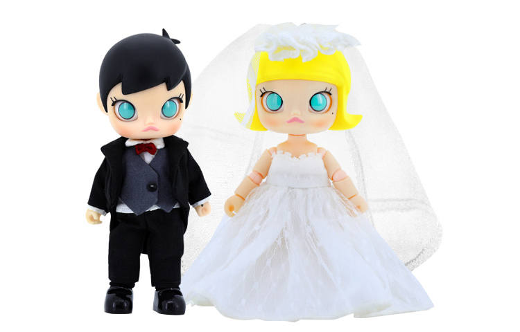 POP MART POP MART x KENNY SWORKP Molly Wedding Set Figure Trendy Figures 14cm