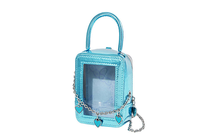 POP MART LOVE WOW Bag, Blue/Red/Black/Iridescent Pink/Iridescent Silver/Aurora 16.5cm Trendy And Cool IP Merch